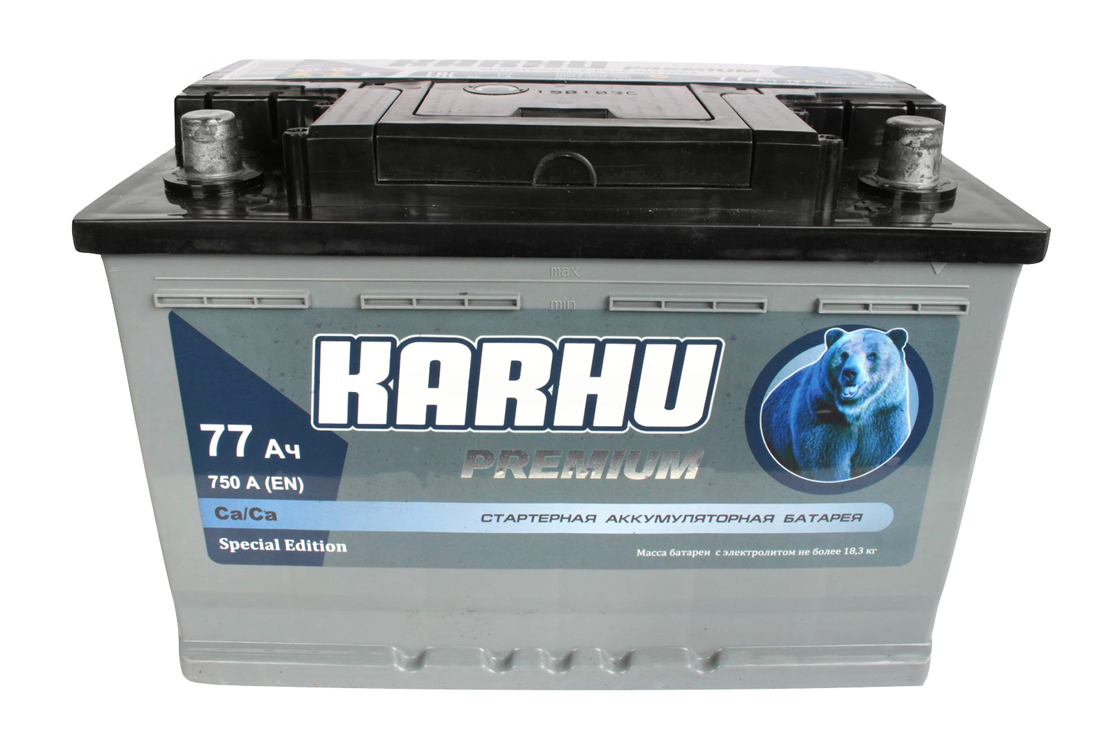 Аккумуляторная батарея KARHU Premium 6СТ77 обратная фотография №1