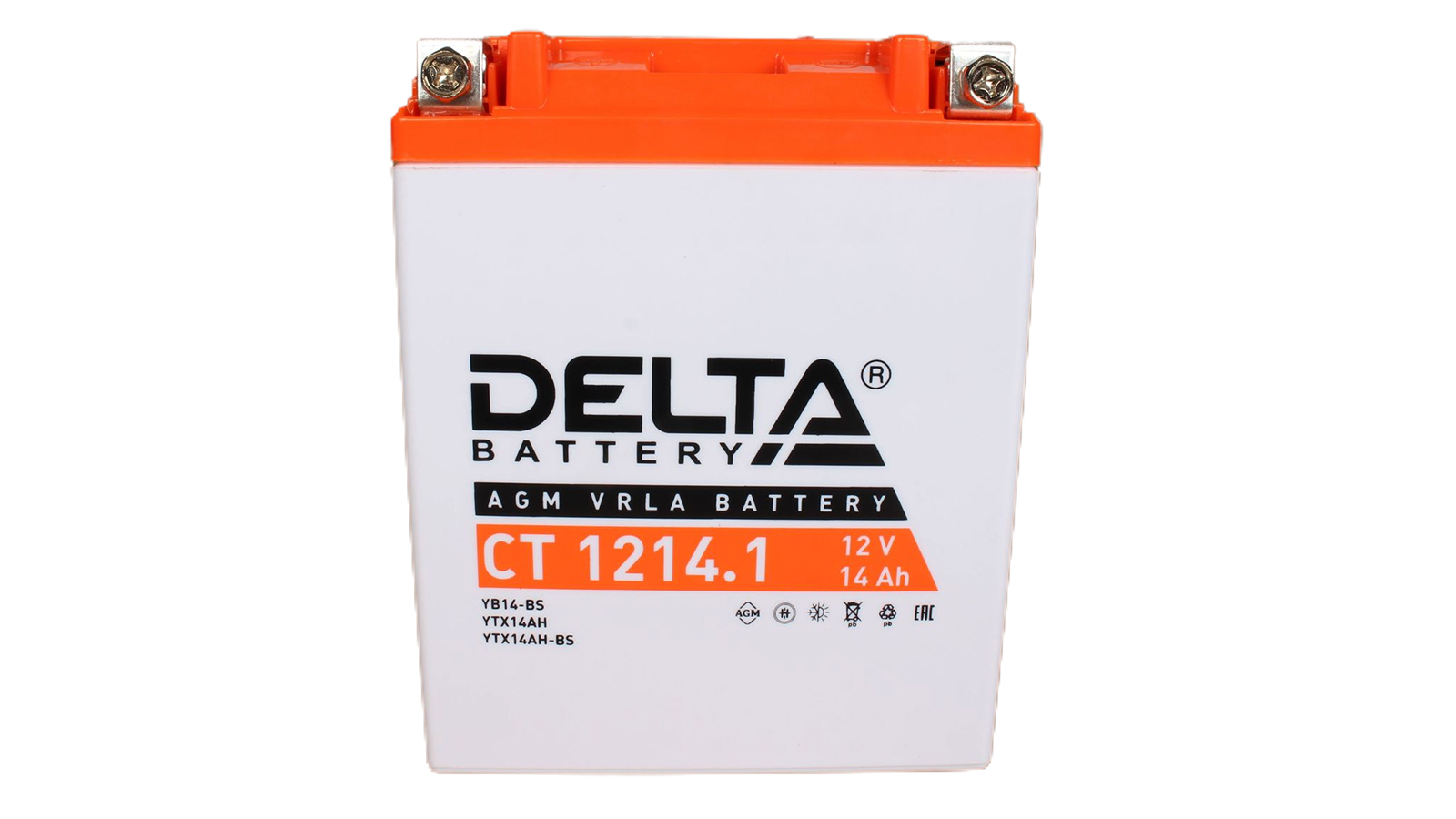 Аккумуляторная батарея DELTA СТ 1214.1 YTX14AH YTX14AH-BS фотография №1