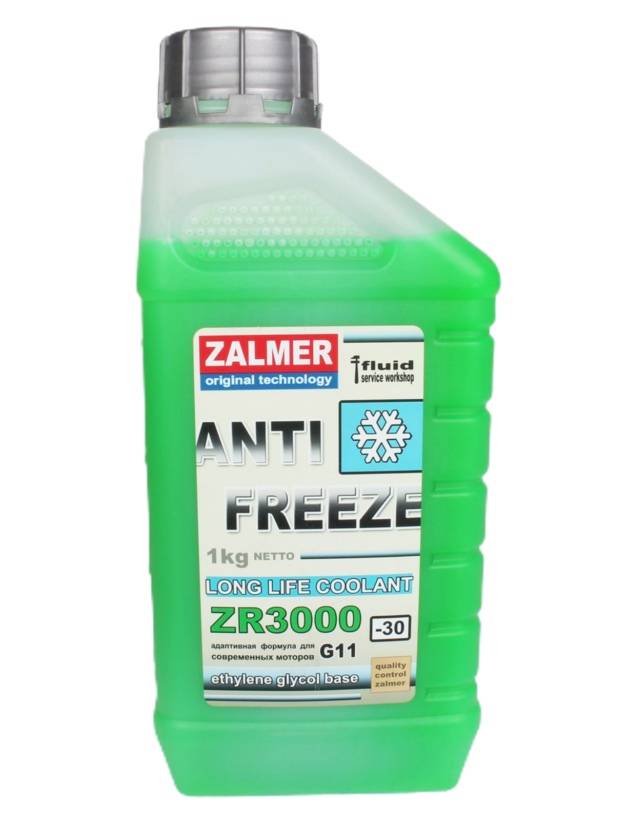 Антифриз ZALMER ZR3000 G11 -30С зеленый 1кг фотография №1