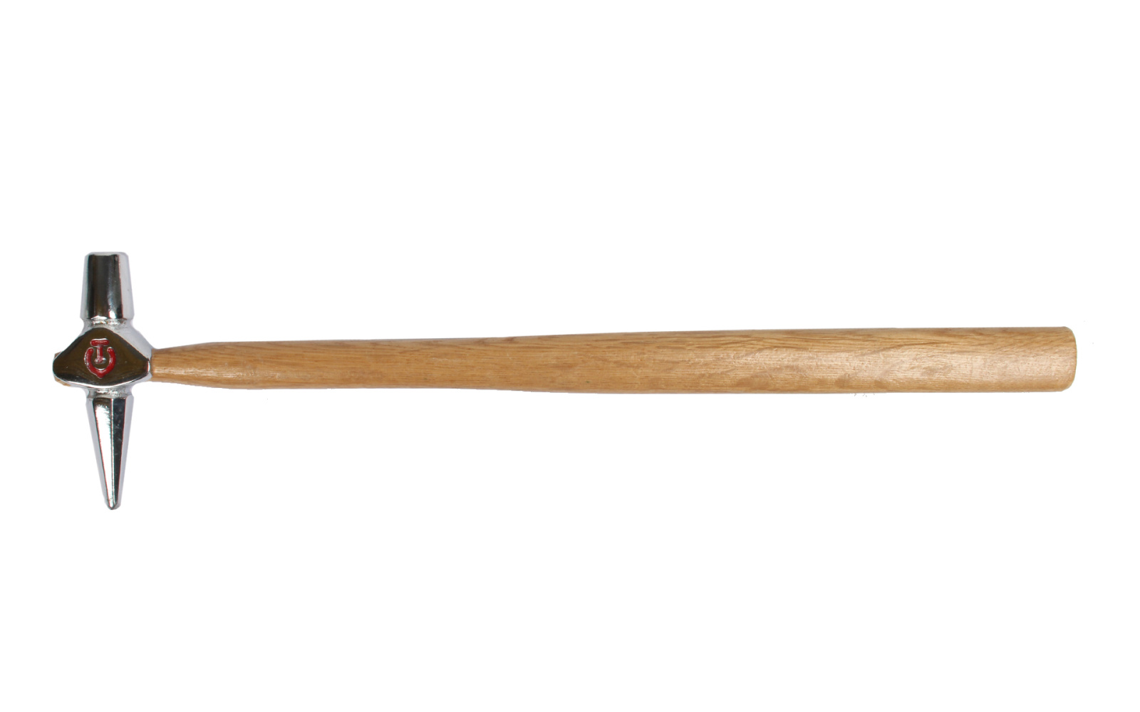 Молоток рихтовочный с острым бойком 200г деревянная ручка фотография №1