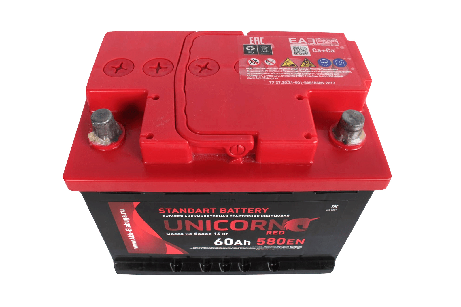 Аккумуляторная батарея UNICORN Red 6СТ60 фотография №2