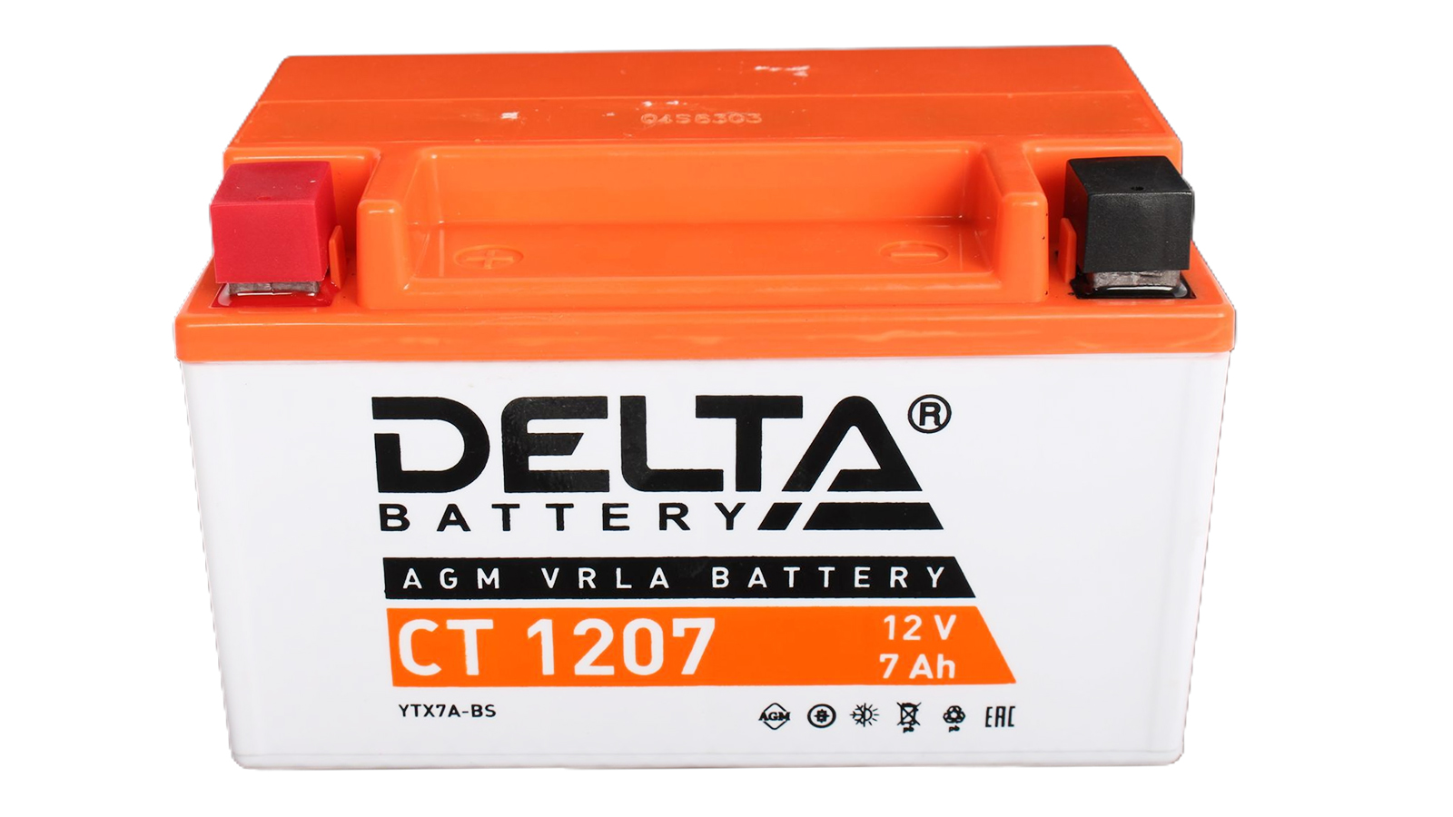 Аккумуляторная батарея DELTA СТ 1207 YTX7A-BS 6СТ7 фотография №1