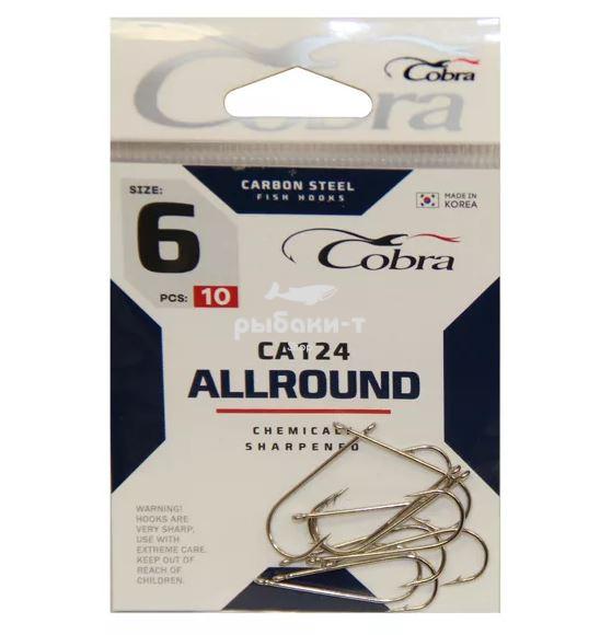 Крючки Cobra ALLROUND серые CA124 размер 006 10шт фотография №1